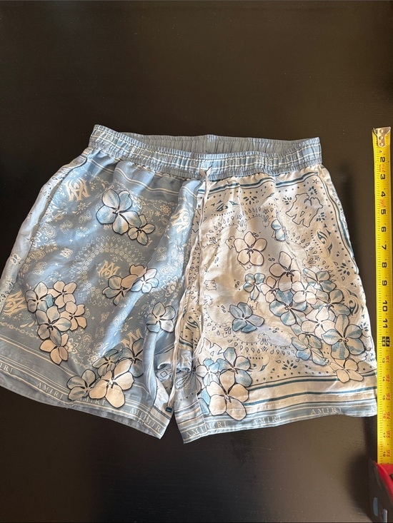 AMIRI Other - AMIRI Pale Blue Floral Bandana Swim Shorts